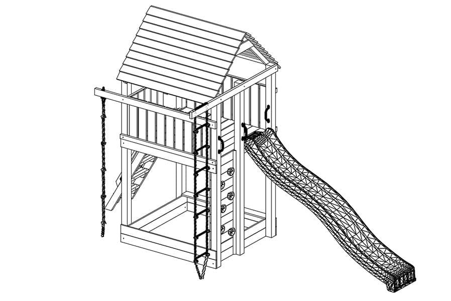 Игровая Башня Лаго (130 х 150 х 290) Чертёж и инструкция по сборке